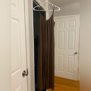 Women’s jumper overalls - brown - size small